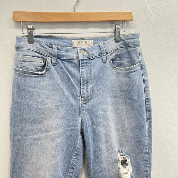 Free People Great Heights Frayed skinny jeans size 29 Blue Medium Wash - Picture 4 of 13